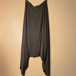 Strapless harem style -olive green romper GUC